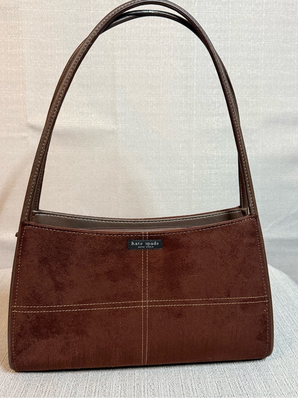Vintage kate spade Dark Brown Suede Shoulder Bag
